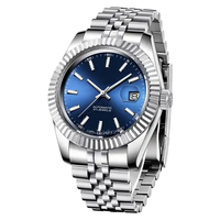 Benutzerdefiniertes Logo Luxus Mode Edelstahl Quarz Kristall Charm Herrenuhr Weißgold Armband Zeiger 40mm 20mm Wasserdicht Citizen