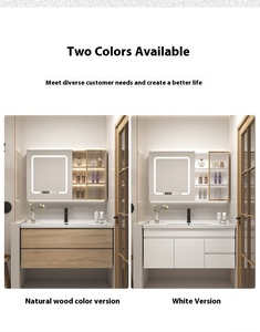 <span class=keywords><strong>Mueble</strong></span> de baño de madera maciza de <span class=keywords><strong>estilo</strong></span> moderno con <span class=keywords><strong>lavabo</strong></span> de espejo y <span class=keywords><strong>lavabo</strong></span> de baño combinado - Product Image 5