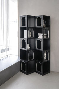 ขายส่งห้องนั่งเล่นชั้นวางหนังสือออกแบบชั้นวางหนังสือห้องสมุดไม้สําหรับตู้ที่มีบันไดตู้หนังสือที่เป็นของแข็ง - Product Image 2