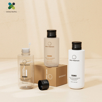 Flacon de toner en plastique de 80 ml avec bouchon à vis en aluminium pour eau florale, essence, conteneur de soin de la peau, emballage cosmétique OEM