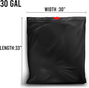 Sacs poubelles à cordon noir en LDPE, anti-fuite, résistants aux déchirures, jetables, pour usage domestique - Product Image 4