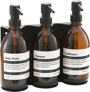 Support mural en métal pour triple distributeur de savon avec plateau réglable - Product Image 2