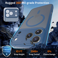 Fundas de Fábrica para Teléfono iPhone 17 Pro Max con Sensación de Piel Azul, Protección para Lente y Antichoque Personalizadas para la Serie iPhone