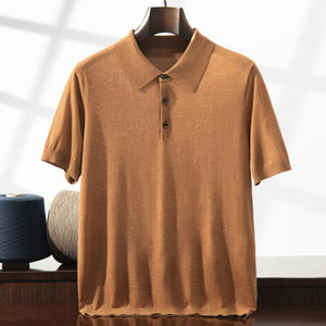 Abbigliamento da lavoro Casual da <span class=keywords><strong>uomo</strong></span> estivo con personalizzazione di fabbrica-camicia a maniche corte con collo alto in 100% preciso 16G - Product Image 1