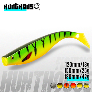 Leurre souple en PVC de haute qualité avec yeux 3D pour la pêche au bar en eau salée, au brochet et à la truite, avec queue de pagaie pour la pêche au gros gibier - Product Image 1