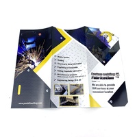 Brochure pliée en trois, impression sur papier couché 150 g/m², haute qualité, prix bas, personnalisable pour entreprises