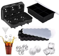 Machine à boules de glace en silicone facile à détacher et flexible à 8 trous