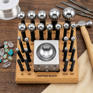 High Quality SUNTOOLS/STIPL Model 294C/S Doming Cupola <b>Punch</b> Dapping <b>Punch</b> <b>Set</b> Stand Wooden Dies Jewelry Making Tool Punjab - Product Image 1