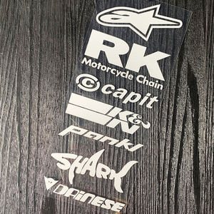 <span class=keywords><strong>Autocollant</strong></span> de casque de <span class=keywords><strong>moto</strong></span> combiné sponsorisé, réfléchissant, logo modifié, <span class=keywords><strong>autocollant</strong></span> de protection contre les rayures, fabriqué en Chine - Product Image 6