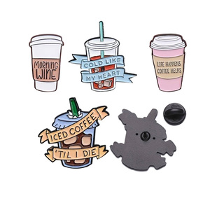 Tùy chỉnh cứng men cho với lụa Màn hình in ấn mạ vàng cà phê & bánh thiết kế tùy chỉnh màu sắc - Product Image 2