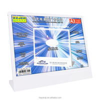 Boîte à lumière LED de comptoir en forme de L rechargeable de taille A3 Kejea pour café, restaurant, bar, support de signalisation publicitaire de bureau