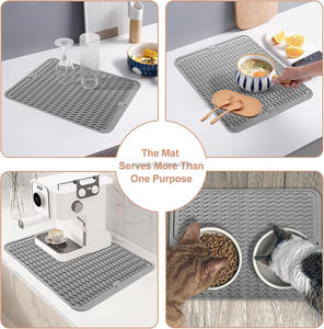 Multiple Usage <b>Large</b> Sink <b>Mat</b> Drain Pad for Drying Dishes Silicone Dish Drying <b>Mat</b> for Kitchen Counter - Product Image 6