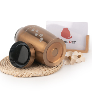 Wholesale 1000ml Animal Urn American Style Stainless Steel Pet Cremation Urn with Screwed Lid for Cat and Dog <strong>Ashes</strong> <strong>Keepsake</strong> - Product Image 3