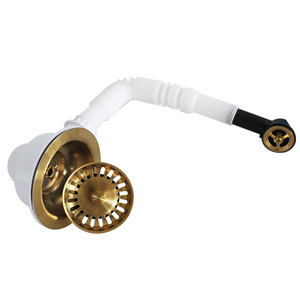 <span class=keywords><strong>TALEA</strong></span> - Colador de Fregadero de Cocina Moderno de Acero Inoxidable Color Oro Rosa de 3 1/2 Pulgadas y Kit de Plomería para Drenaje de Fregadero - Product Image 2