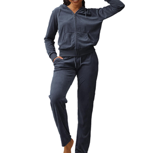 Survêtement pour femmes à capuche, décontracté et sportif, design personnalisé, vêtements de sport écologiques, survêtement pour femmes - Product Image 1