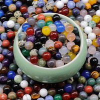 Perles rondes semi-précieuses/pierres synthétiques polies de 8 mm, demi-trous, pour la fabrication de boucles d'oreilles, accessoires de bricolage