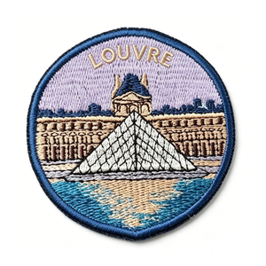 Parche Bordado del Museo del Louvre, Aplique Circular de Tela para Coser, Decorativo, para Regalo - Product Image 1