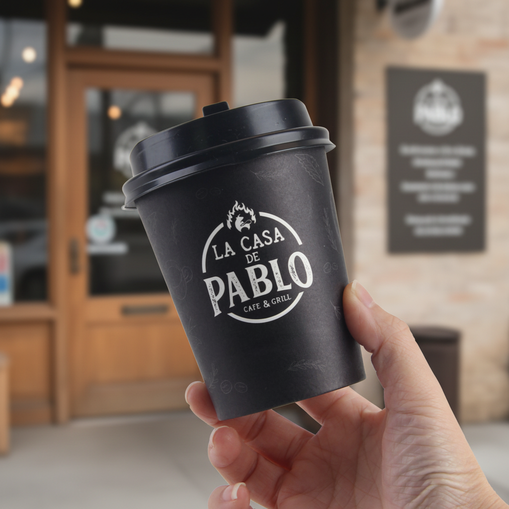 Custom logo Printed Eco Friendly Recycle Disposable Hot Drink Tea Cardboard Takeaway Coffee Paper Cup with Lid Holder Carrier