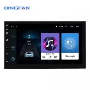 Lecteur MP5 Android 10 4Core 1.3GHz Navigation écran tactile Smart Car Radio Universal Car RDS Video DVD Player