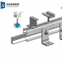 Kit de rails en aluminium pour la fixation de panneaux solaires sur toiture en tôle métallique, système de support pour modules photovoltaïques