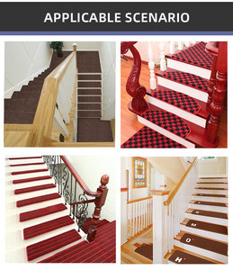 Marches <span class=keywords><strong>d</strong></span>'<span class=keywords><strong>escalier</strong></span> antidérapantes pour l'intérieur 8 "X 30" <span class=keywords><strong>Tapis</strong></span> <span class=keywords><strong>d</strong></span>'<span class=keywords><strong>escalier</strong></span> noir avec <span class=keywords><strong>tapis</strong></span> <span class=keywords><strong>d</strong></span>'<span class=keywords><strong>escalier</strong></span> autocollant réutilisable - Product Image 4