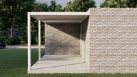 Pergolas modernes bioclimatiques personnalisées en aluminium Nouveau design Toit à persiennes motorisé manuel Nouveau bois traité sous pression naturel