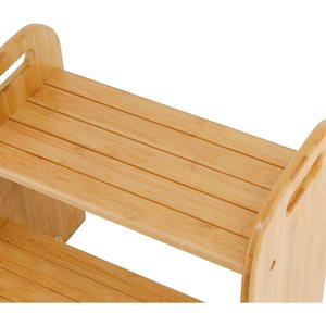 Creative and simple height-adjustable <b>stool</b>, stair step <b>stool</b>, footrest, washstand step <b>stool</b>, high kitchen solid wood footstool - Product Image 3