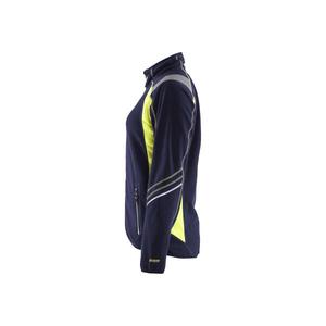 Blaklader-497310108933XXXL แจ็กเก็ตไมโครฟลีซของผู้หญิงสีน้ำเงินเข้ม/Hi-Vis เหลือง-EAN แจ็คเก็ตทำงาน7330509684290 - Product Image 4