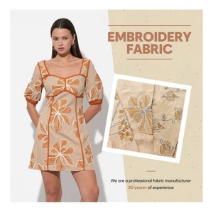 Telas Bordadas Schiffli 100% Algodón, Tela de Algodón Suave con Bordado Inglés 3D para Vestidos de Mujer y Vestidos de Noche - Product Image 3