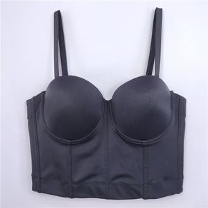 Wholesale Bra Plus Size Sexy Black Bra Push up <strong>Bralet</strong> Women's Tube Top Corset Bustier Bra Club Party Crop Top - Product Image 3