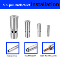 Tige d'extension de mandrin à pince rétractable CNC haute précision SDC4 SDC6 SDC8 SDC12 pour accessoires de machines-outils