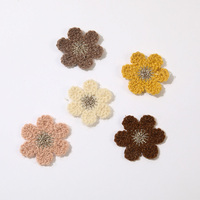 Patchs en feutre miniatures brodés de fleurs colorées, à coudre ou thermocollants, personnalisables pour vêtements, sacs, chaussures, chapeaux et bandeaux