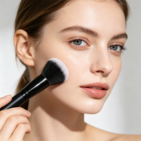 Multifunktionaler Doppelendiger Gesichts- und Augen-Make-up-Pinsel mit Holzgriff und Synthetikborsten - Großhandel ab Werk