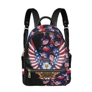 Ba Lô Logo Của Bạn In Hình Cờ Hoa Kỳ I Love America Họa Tiết Ngôi Sao Màu Xanh Và Đỏ Ba Lô Mini Da PU Thời Trang Cho Nữ Hoa Kỳ - Product Image 6