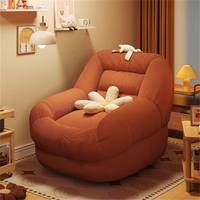 Chaise Moderne en Tissu pour Enfants avec Dossier Inclinable, Antidérapante, Confort Doux, Facile d'Entretien pour Repas et Changement de Chaussures des Tout-Petits