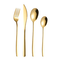 Ensemble de couverts en or et argent, assiettes pour cuisine occidentale, vaisselle haut de gamme pour hôtels, ustensiles pour café et vin, vaisselle de restaurant