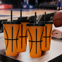 Bouteille d'eau de sport 24oz sur le thème du basketball – Écologique et réutilisable – Cadeau personnalisable pour fête de basketball