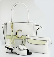 Dernières tendances en matière de chaussures italiennes blanches pour femmes, ensembles de chaussures et sacs de luxe assortis