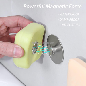 <span class=keywords><strong>Jabonera</strong></span> magnética de acero inoxidable para montaje en pared, estante de Metal fuerte a prueba de herrumbre, <span class=keywords><strong>juego</strong></span> de <span class=keywords><strong>baño</strong></span> con drenaje para uso en la ducha - Product Image 3