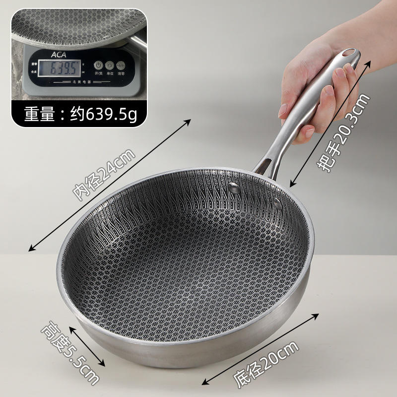 Poêle antiadhésive argentée 26cm