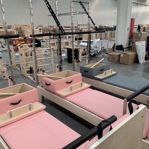 Tour <span class=keywords><strong>de</strong></span> Pilates en bois d'érable, réglable, multifonctionnelle, écologique et durable, pour usage domestique et en studio - Product Image 2