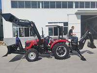 Mesin penggali roda Mini hidrolik, mesin traktor Backhoe injektor harga/traktor dengan backhoe dan ujung depan dijual