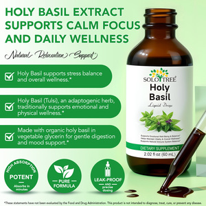 SOLOTREE Integratore Liquido Vegano Senza Alcool con Estratto di Tulsi (Basilico Sacro) a Marchio Privato per Calma, Concentrazione e Supporto Immunitario - Product Image 2
