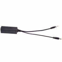 Application de sécurité 48V à 12V 1A DC IEEE802.3af 100Mbps pour caméras IP VoIP téléphone AP sortie POE séparateur injecteur
