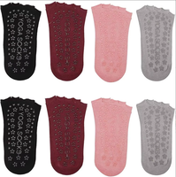 Chaussettes de yoga antidérapantes personnalisables avec logo, chaussettes de sport à compression, chaussettes à cinq doigts pour femmes