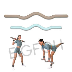 Barre de yoga pliable robuste avec surface en silicone antidérapante, forme ovale en fonte, couleur et logo personnalisés pour des séances d'entraînement sécurisées - Product Image 1