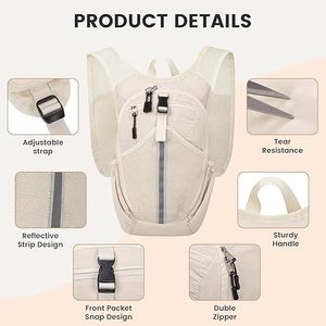 กระเป๋าเป้เดินป่าขนาดเล็ก 10 ลิตร - กระเป๋าเป้พับเก็บได้น้ำหนักเบาสำหรับการเดินทาง แคมป์ปิ้ง กิจกรรมกลางแจ้ง และการเดินทางประจำวัน, กระเป๋าเป้ขนาดกะทัดรัด - Product Image 6