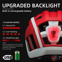 VICTGOAL — casque de cyclisme avec lumière, Rechargeable par USB, 21 ouvertures d'air, pour le vélo, le skateboard, le vtt