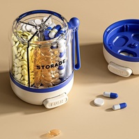 Boîte de distribution de médicaments à pression, boîte de distribution pour trois repas par jour, compartiment circulaire, boîte de rangement portable