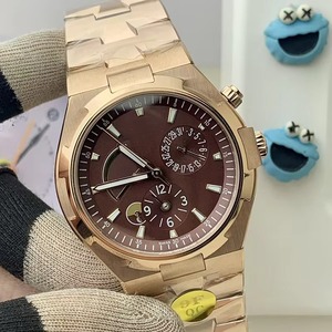 Montre Homme de Luxe Style Designer Or Rose avec Bracelet Intégré, Étanche 50M, Double Fuseau Horaire, Réserve de Marche, Meilleure Vente 2026 - Product Image 1